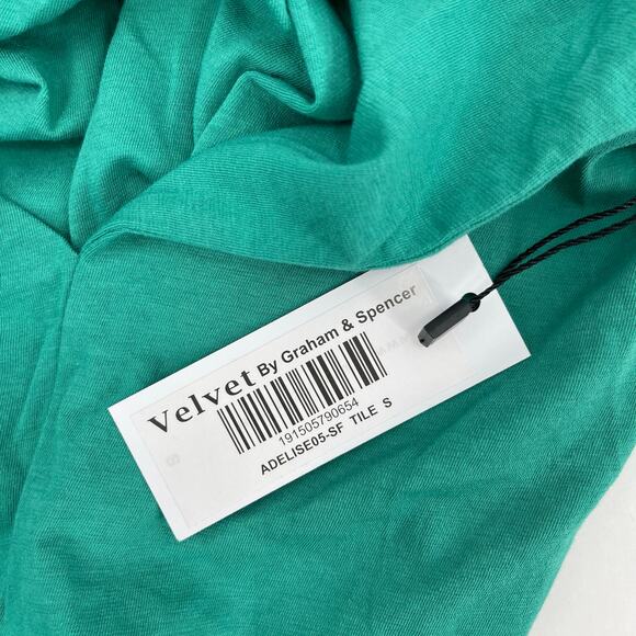 VELVET by GRAHAM & SPENCER Tank Top Size Small Adelise Faux Wrap Tile Collar NWT - Picture 6 of 14